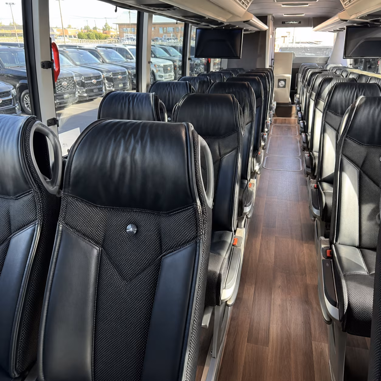 davis charter bus rental interior