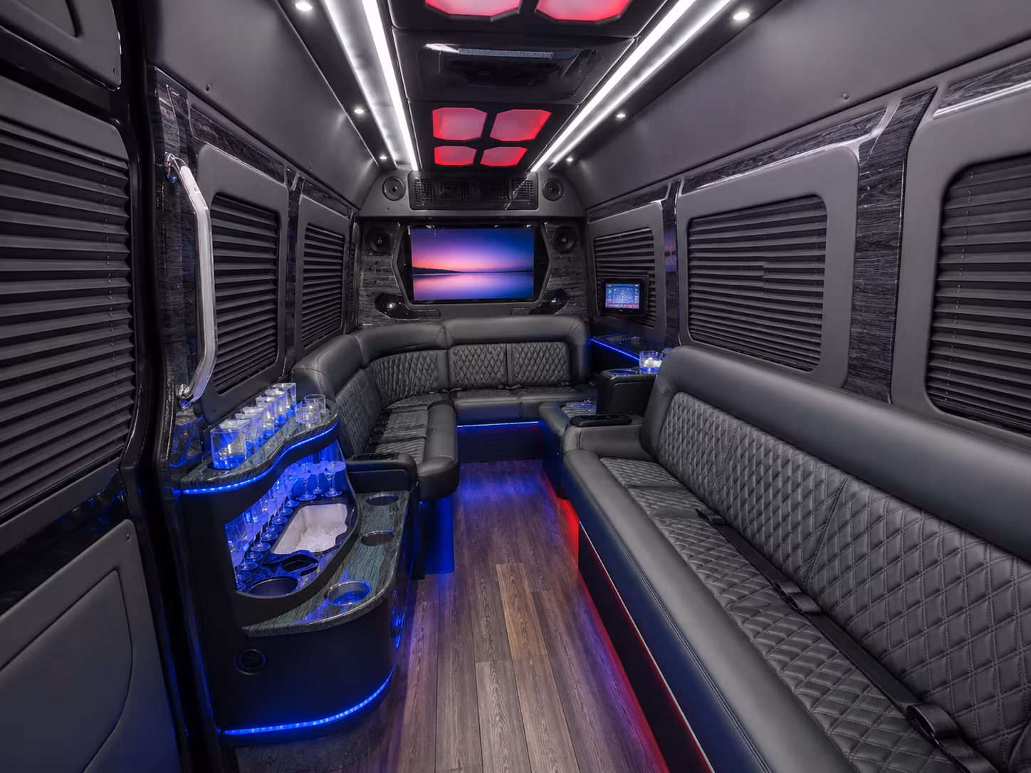 vacaville 50 passenger party bus interior