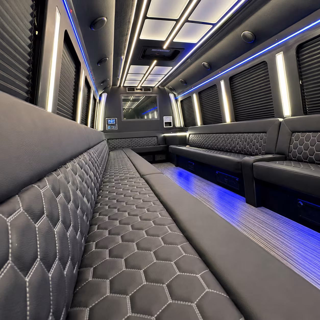 vacaville party bus rental interior